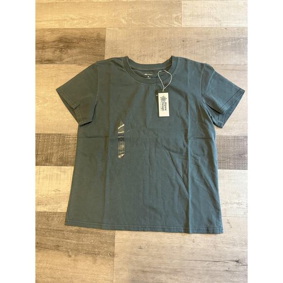 Alpine Design Shirt Mens Medium Green Crew Neck Short Sleeve Organic Cotton Tee - Picture 1 of 9